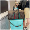 Large Capacity Women's Travel Duffel Tote with Plaid Design