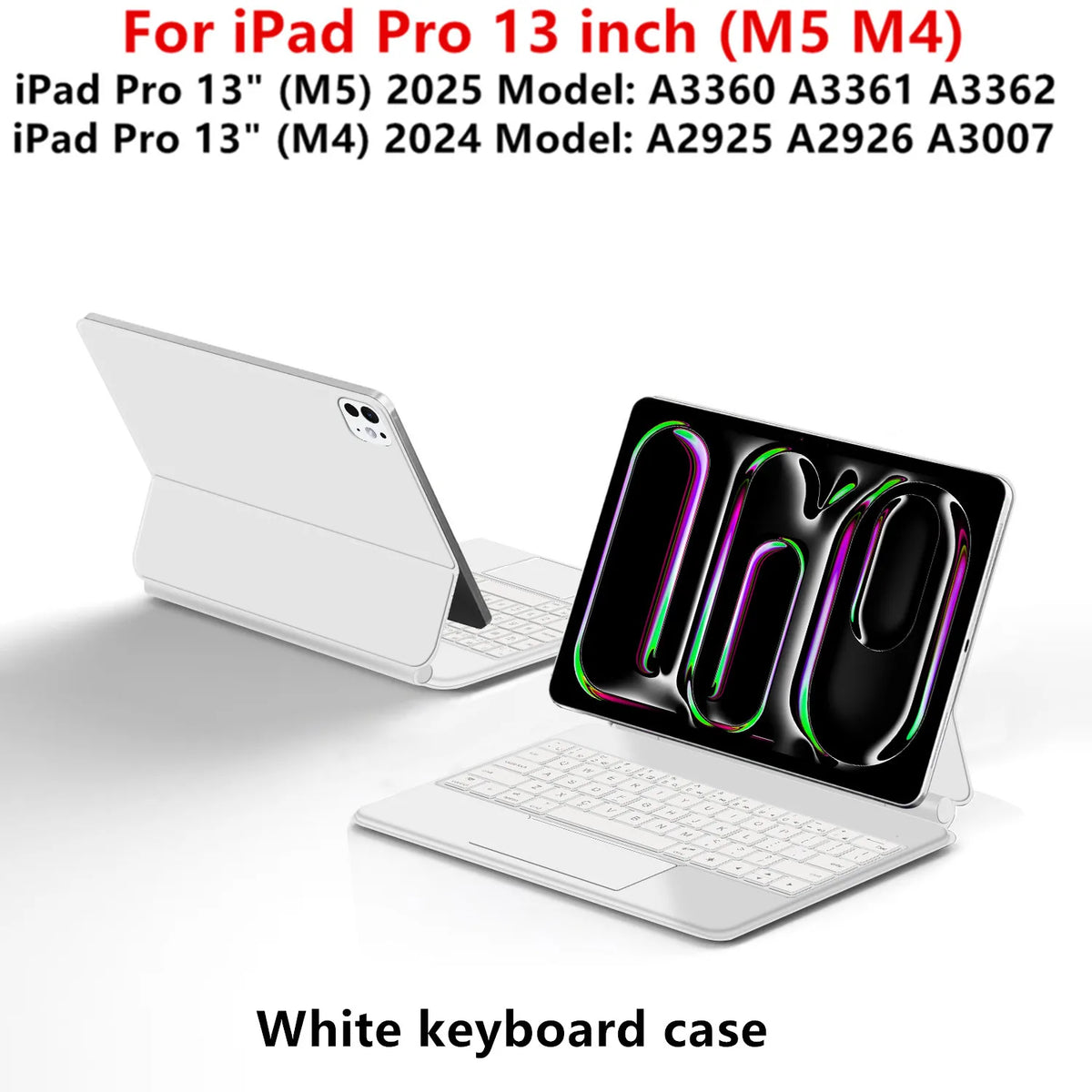 Bluetooth Keyboard Case with Touchpad for iPad Pro, Air & Standard Models
