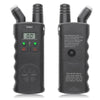 A black TPMS relearn tool with a digital tire pressure gauge is shown from the front and side views.
