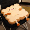 Cartoon Toast-Shaped Seat & Back Cushion – Washable Anti-Fatigue Support Pillow