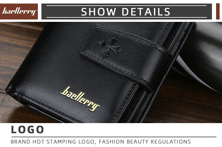 Vintage PU Leather Zipper Wallet for Men