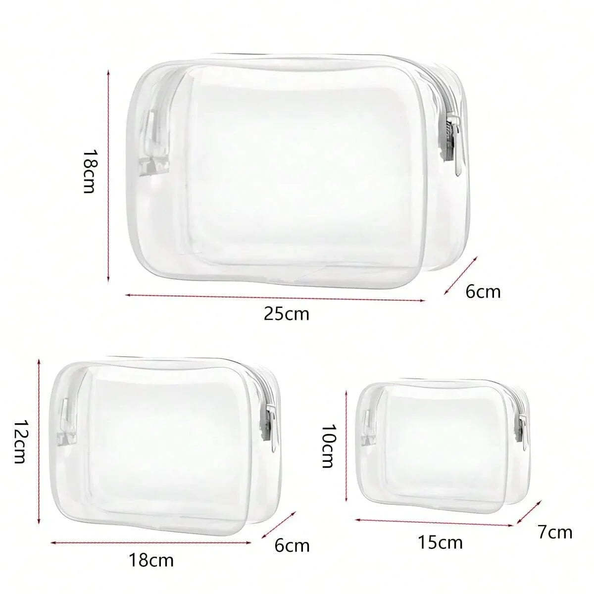 Clear Travel Toiletry Bag with Zipper