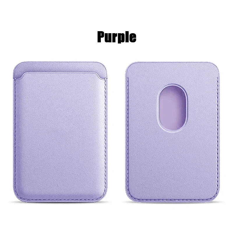 Leather Magnetic Card Holder Phone Case with MagSafe Compatibility