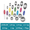 Stainless Steel Magnetic Measuring Spoons - Set of 8