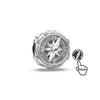 925 Sterling Silver Charm Set with Cubic Zirconia