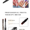 A set of professional phototherapy nail brushes including flexible bristles and a copper pipe for nail art