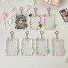 Transparent Acrylic Photocard Holder with Star Pendant Keychain