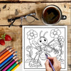 Springtime Mini Coloring Book for Adults