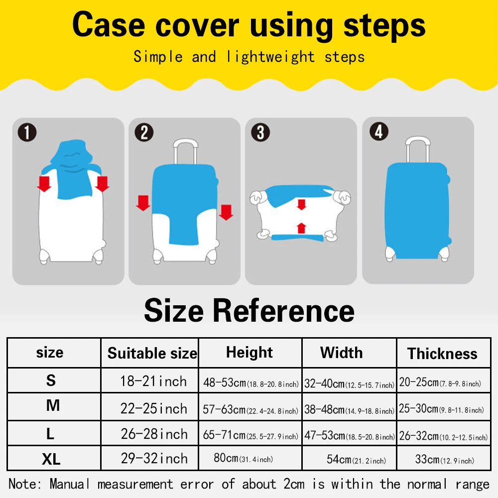 Gold Letter Series Elastic Luggage Cover