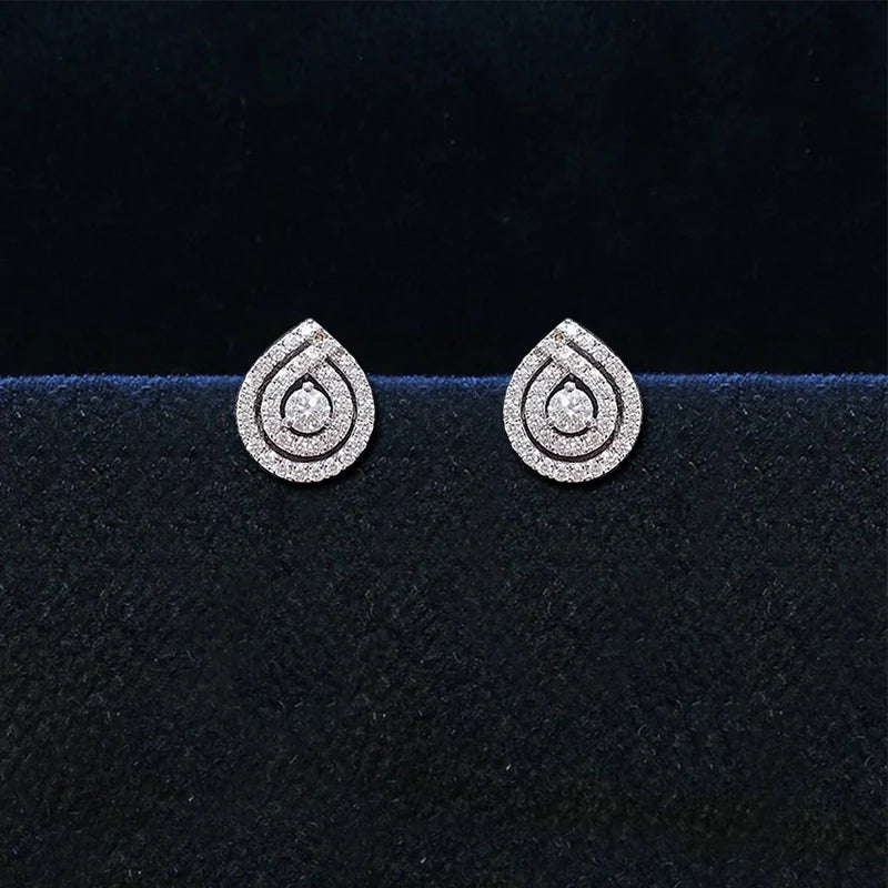 Boucles d'oreilles en zircon cubique géométriques