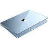 A clear hard shell case for a 13.6-inch MacBook Air shown from above.