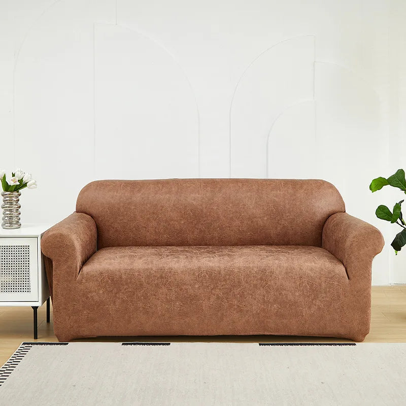 PU Leather Sofa Slipcover with Anti-Slip Backing