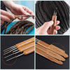 Wooden Dreadlock Crochet Hooks for Hair Styling (Set of 6)