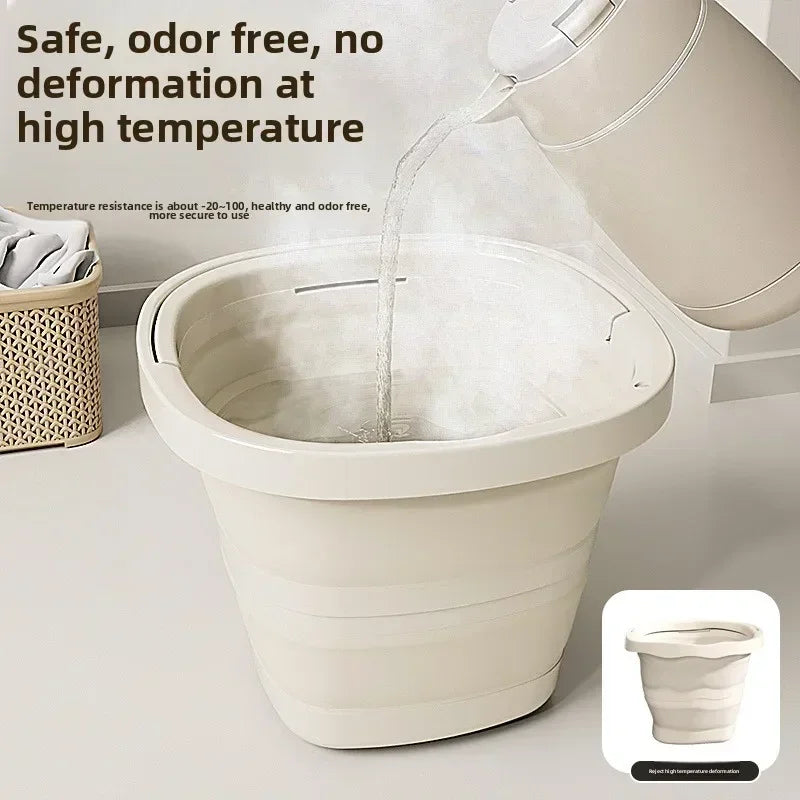 10L Foldable Camping Bucket with Sturdy Silicone Handle