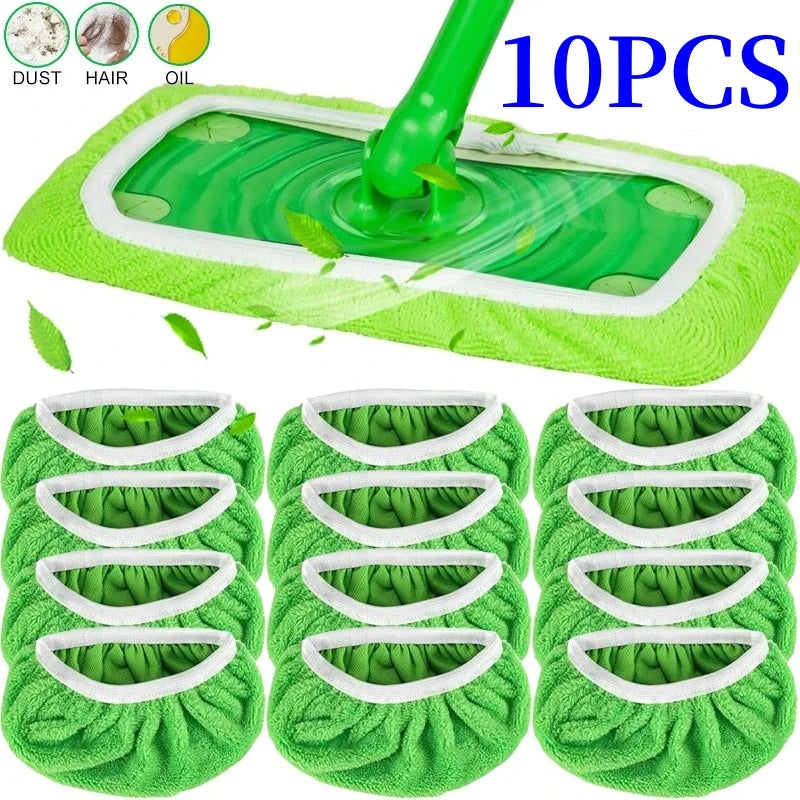 Reusable Microfiber Mop Pads for Wet & Dry Cleaning