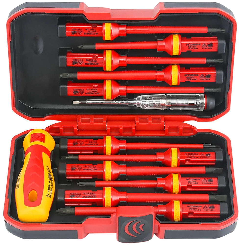 1000V Insulated Screwdriver Set (13-Piece) for Electricians