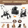 Foldable Pet Stroller with Detachable Carrier