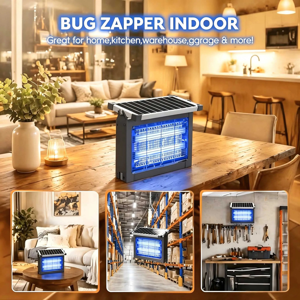 Solar-Powered Bug Zapper for Outdoor Use