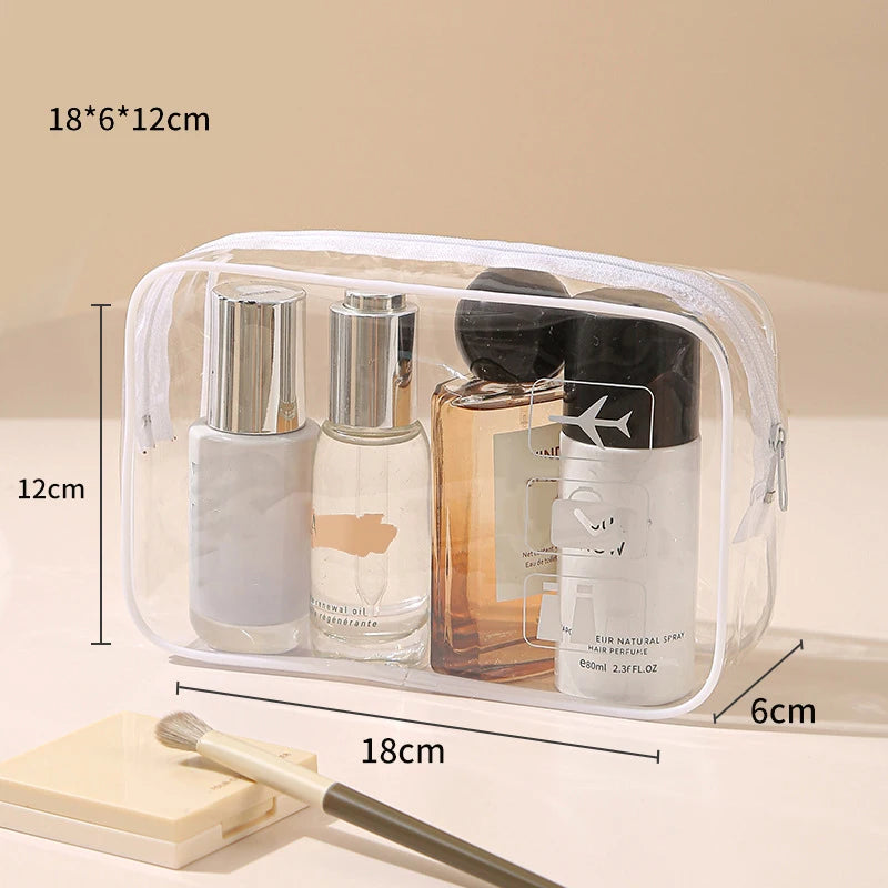 Clear PVC Toiletry Bag with Secure Zipper