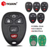 A black replacement remote key fob with multiple buttons and a green circuit board visible.