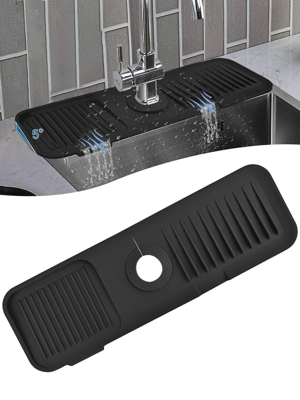 Silicone Sink Faucet Splash Guard & Drip Catcher Mat