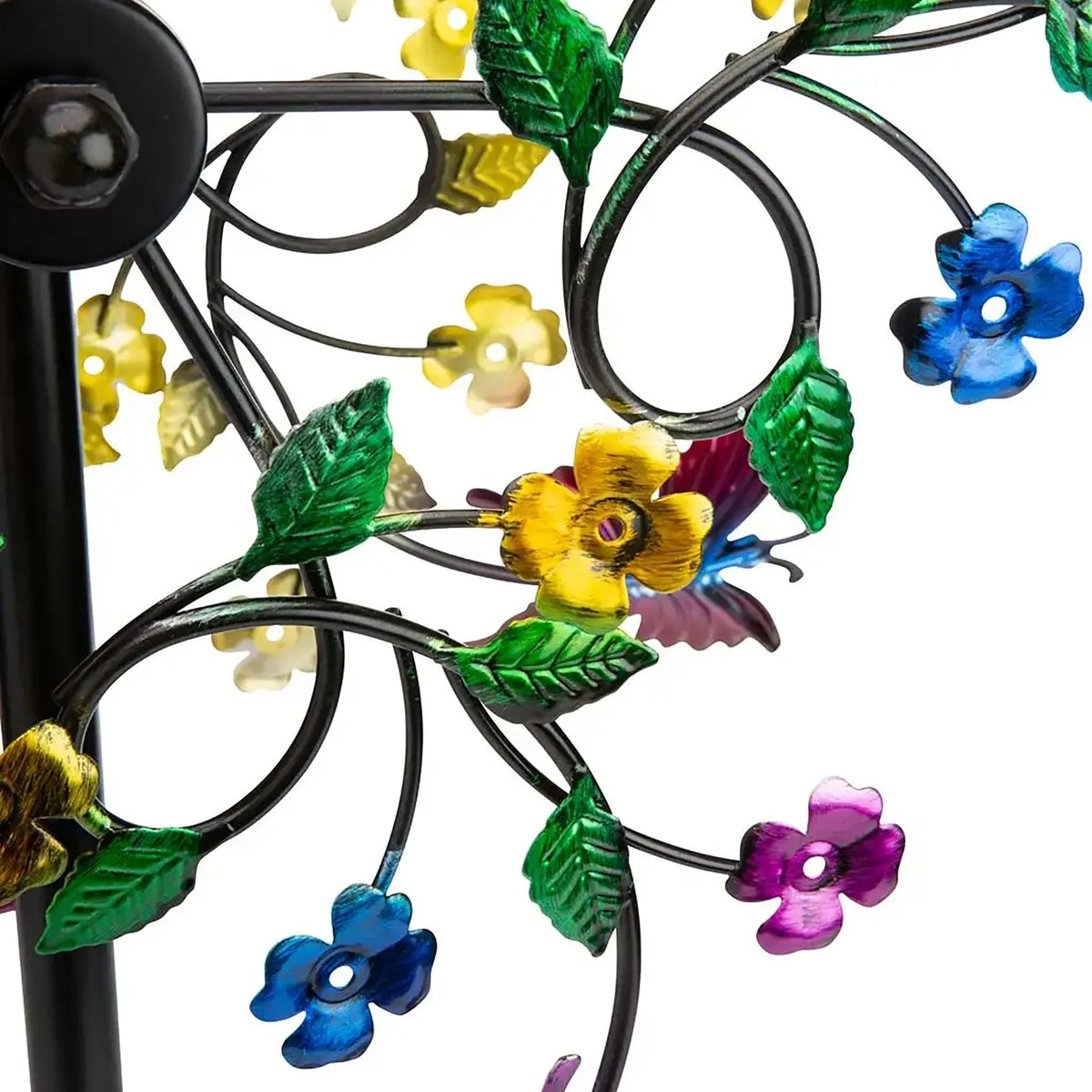 Colorful Butterfly Garden Wind Spinner with Metal Stake