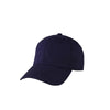 A dark navy blue classic cotton dad hat shown from the side.
