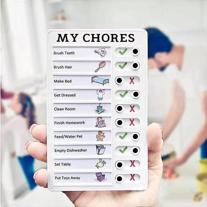 Reusable Kids Chore Chart with Daily Task Checklist