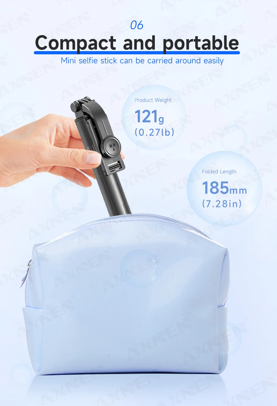 Portable Selfie Stick Tripod with Bluetooth Remote