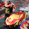 2-in-1 Transforming RC Car & Robot with LED Lights
