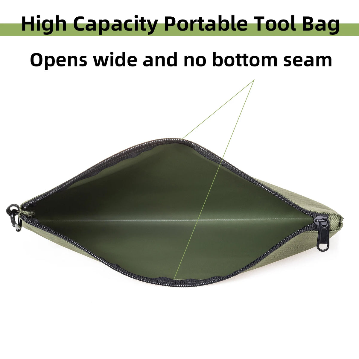 Portable Tool & Organizer Roll-Up Storage Bag with Secure Zipper