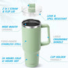 40oz Insulated Tumbler with Handle and Straw