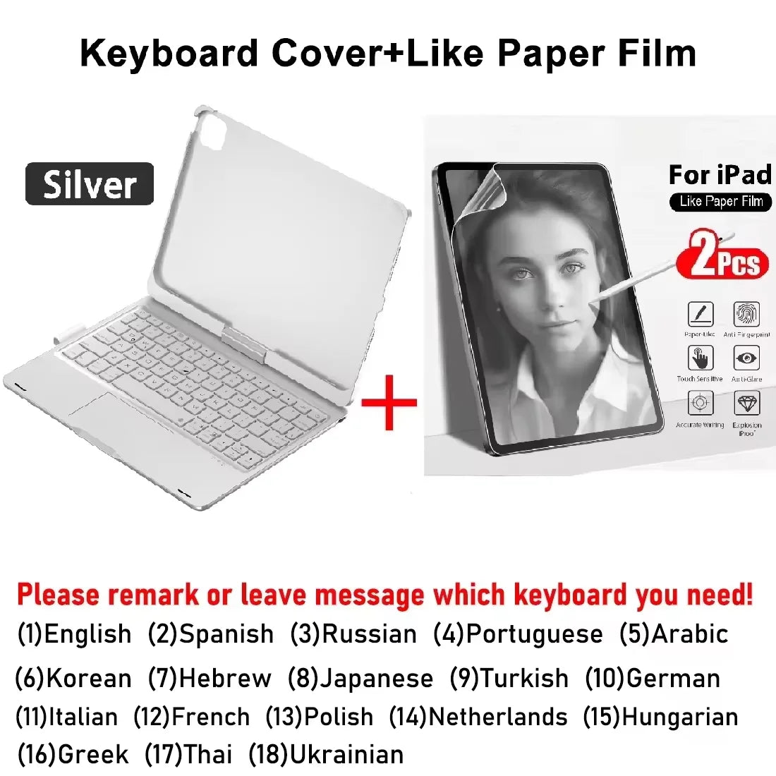 360° Rotating iPad Keyboard Case with Touchpad