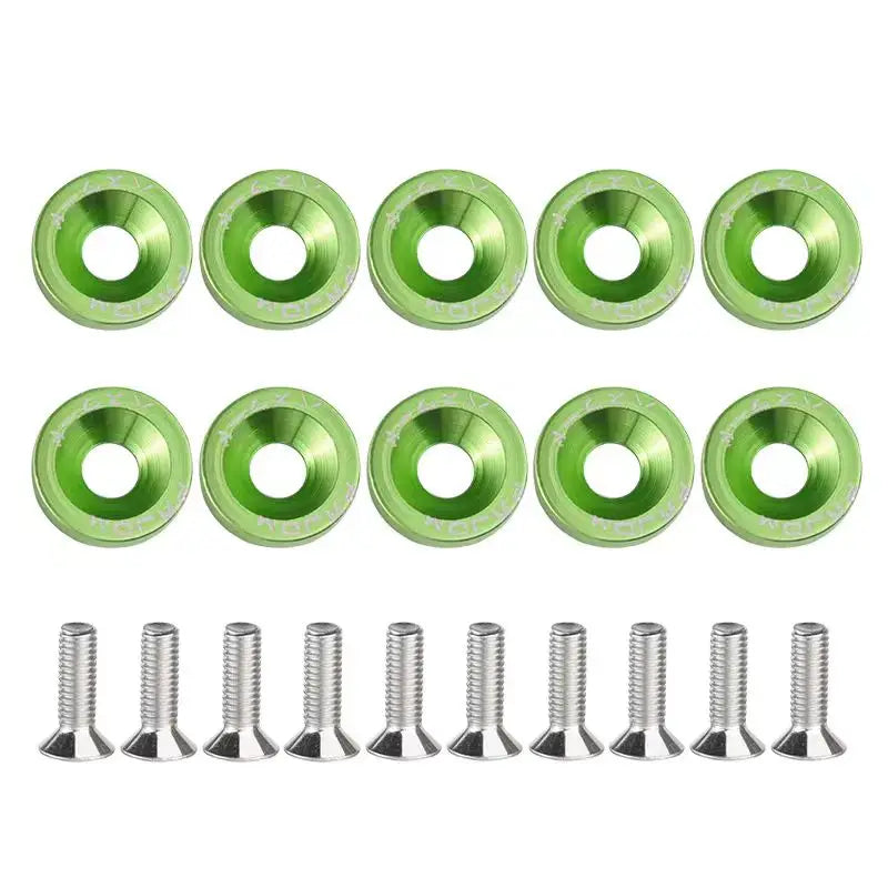 Anodized Aluminum Washer and Bolt Kit for Car Customization