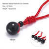Geometric Natural Stone Pendant Necklace with Adjustable Leather Cord