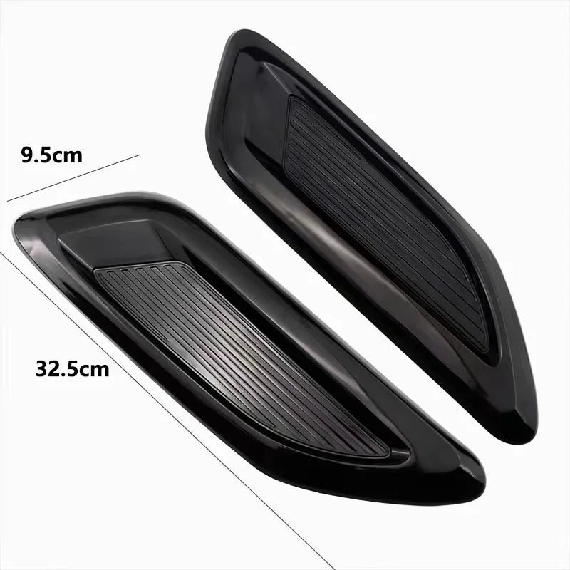 Black decorative hood scoop cover with dimensions 9.5cm and 32.5cm