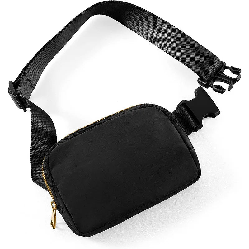Versatile Nylon Waist Pack with Zippered Pockets