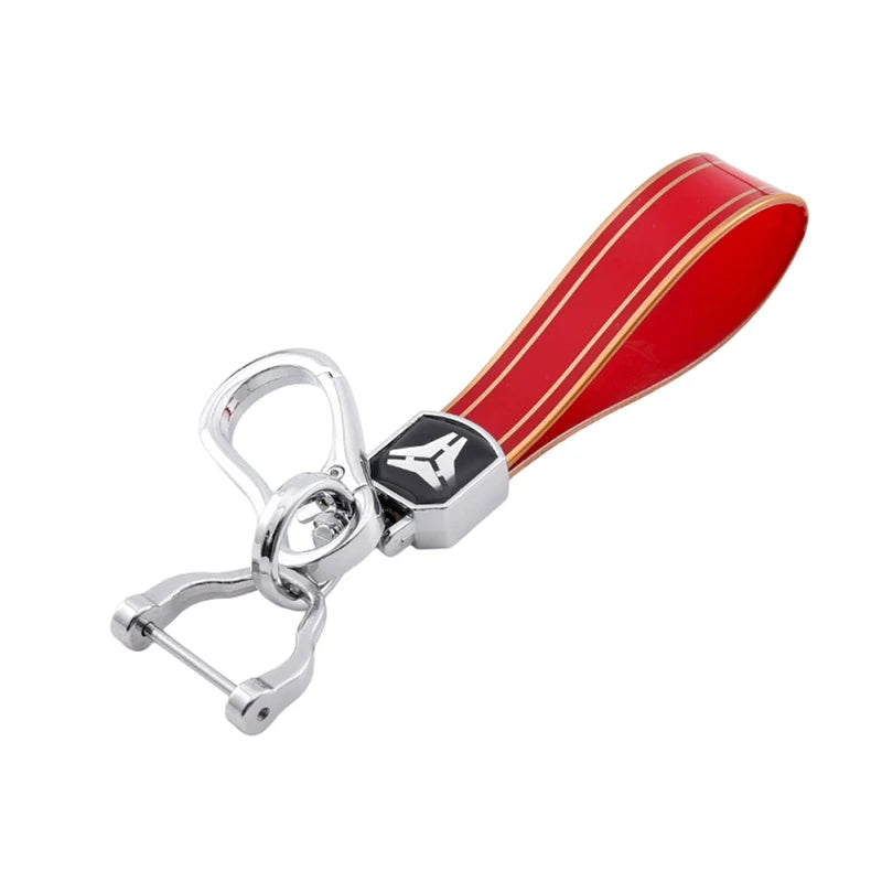 Red and black striped TPU key fob cover for Chevrolet and GMC vehicles