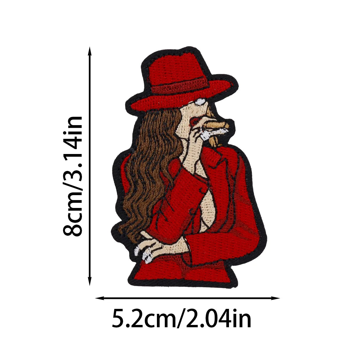 Embroidered Iron-On Patch – Stylish Black Queen Design