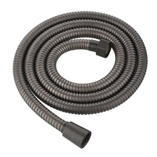 Black flexible hose and shower head for an 8-mode high-pressure rainfall shower.