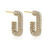 Geometric Gold Plated Huggie Hoop Earrings