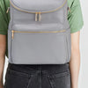 Leather-Look 20L Diaper Backpack with Stroller Straps