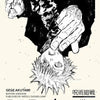 Black and white illustration featuring a hand grasping a face, with the title Jujutsu Kaisen.