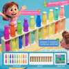 A children's game featuring colorful bottles for a beverage collision matching activity