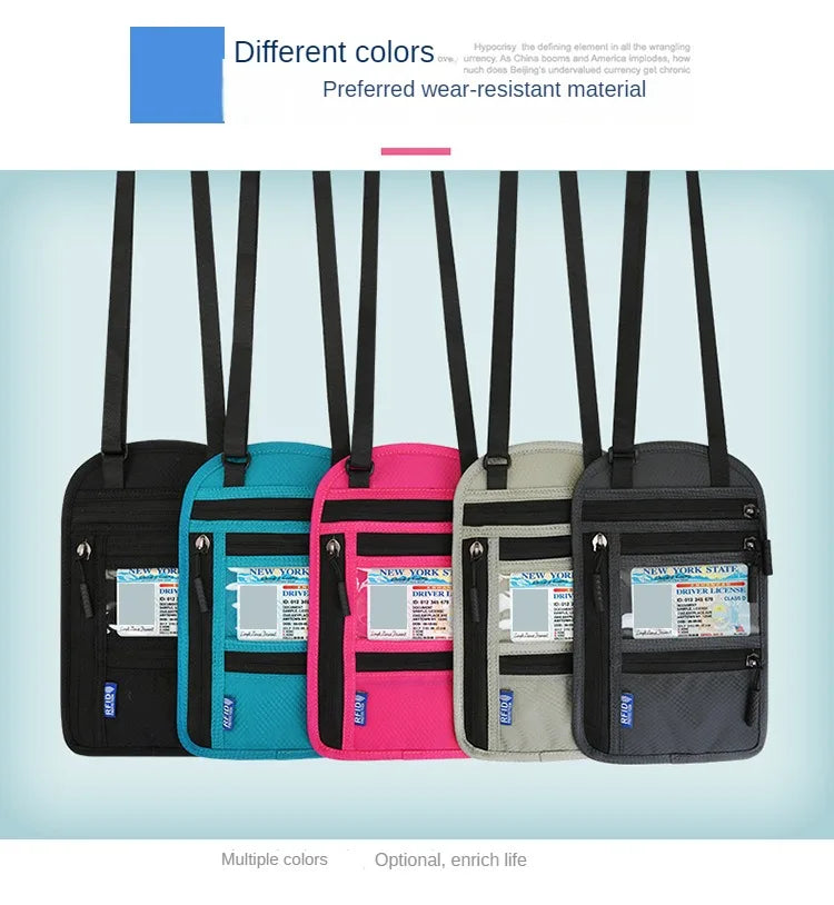 RFID Blocking Neck Wallet for Travel