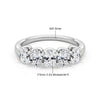 Oval Moissanite Five-Stone Ring in Solid 14K Yellow Gold
