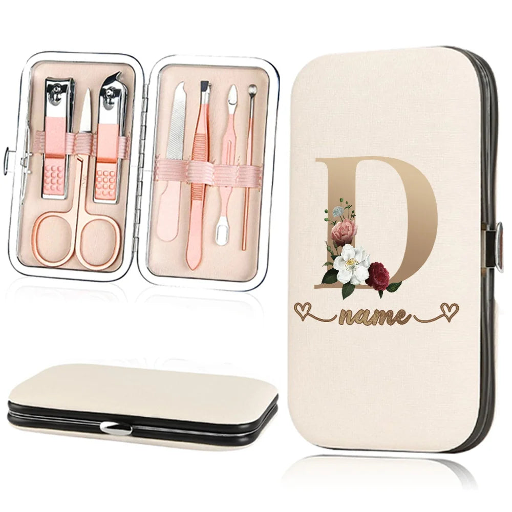 Portable Stainless Steel Manicure & Pedicure Set with Organizer Case