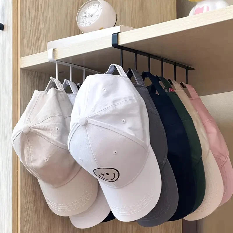 Wall-Mounted Hat Rack with 6 Hooks
