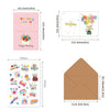 Set of 20 Happy Birthday Cards with Envelopes and Stickers