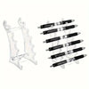 Clear Acrylic Ladder-Style Desk Organizer with 6 Pen Slots